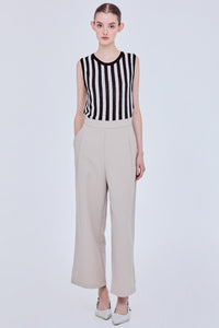 Side Fastened Wide Leg Trousers