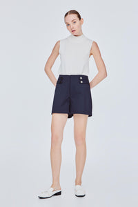 Decorative Buttons Shorts