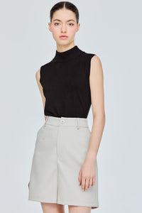 Elasticised Single Button Shorts