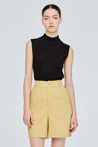 Elasticised Single Button Shorts