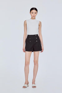 Elasticised Buttoned Shorts
