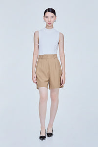 Pleated Casual Shorts