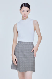 Glen Plaid Cross Over Shorts