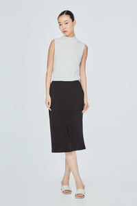 Suedette Basic Straight Skirt
