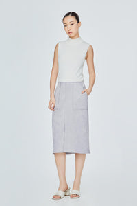 Suedette Basic Straight Skirt