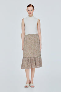 Printed Tiered Skirt