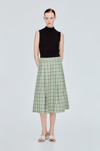Flare A-Line Plaid Skirt