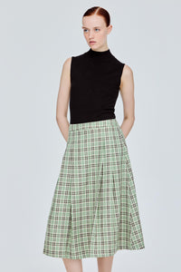 Flare A-Line Plaid Skirt