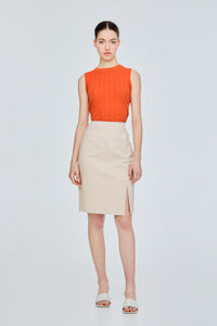 Tailored Mini Pencil Skirt