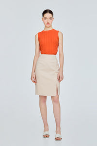 Tailored Mini Pencil Skirt
