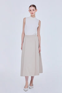 Pleated Flare Skirt