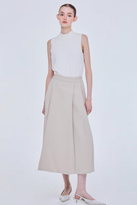 Pleated Flare Skirt
