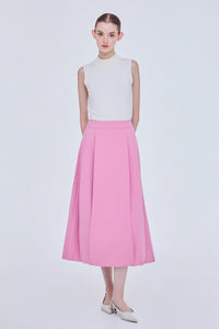 Pleated Flare Skirt
