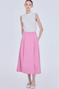 Pleated Flare Skirt