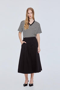Pleated Midi Skirt