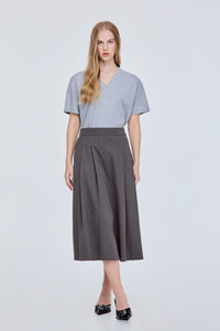 Pleated Midi Skirt