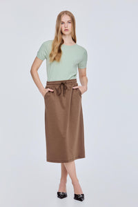 Straight Cut Jersey Skirt
