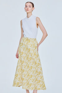Printed Midi Skirt