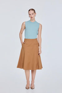 Flare Midi Pocket Skirt
