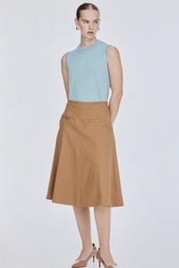 Flare Midi Pocket Skirt