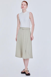 Elasticised Pleated Flare Skirt