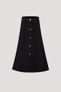 Button A-Line Skirt