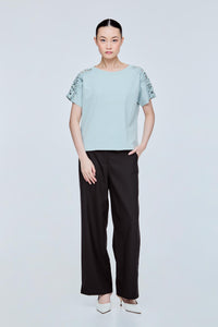 Embroidered Sleeve Blouse