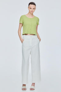 Button Down Ribbed Blouse