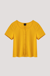 Button Down Ribbed Blouse