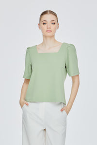 Square Neck Boxy Blouse