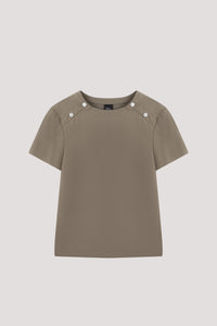 Buttoned Jersey Blouse