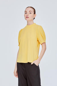 Pleated Sleeve Tee Blouse
