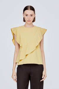 Cross Body Ruffled Top