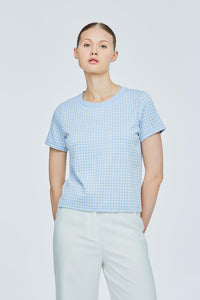 Checkered Pattern Blouse