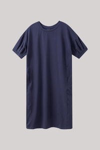Dropped Shoulder Puff Tee Dress