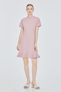 Straight Cut Ruffle Dress