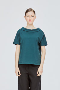 Boxy Roll Collar Tee