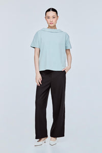 Boxy Roll Collar Tee