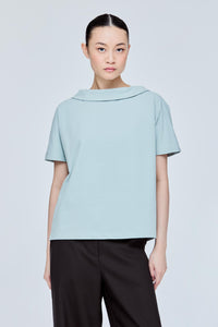 Boxy Roll Collar Tee