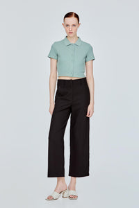Button Down Waffle Top
