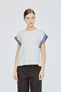 Contrast Cuff Boxy Tee