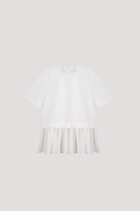 Frilled Neck Contrast Top