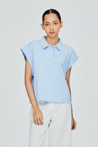 Collared Boxy Vest Top