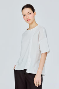 Front Slit Buttoned Tee