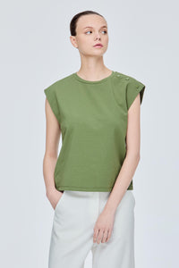 Sleeveless Box Cut Tee