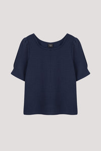 Textured Puffed Sleeve Top