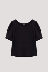 Textured Puffed Sleeve Top