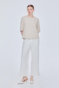 Fine Textured Half Sleeve Top