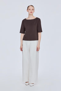 Fine Textured Half Sleeve Top