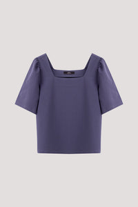 Puffy Sleeve Square Neck Top